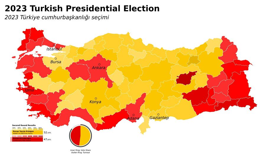 Results Of Second Round Of The Turkish Presidential Election