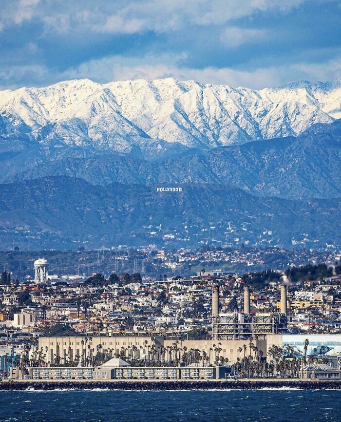 Hollywood Sign From The Sea