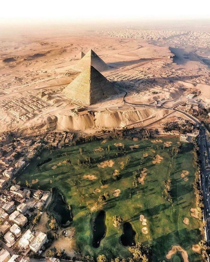 Looks Fake But It’s Not, Golf Course Next To The Pyramids Of Giza