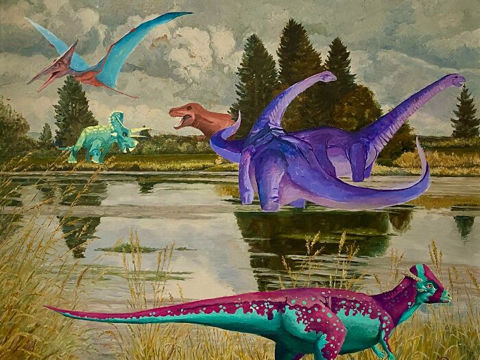 Hello. I Got A Tip To Post This Here. My GF Painted This For Me. The Actual Landscape Painting Was From A Flea Market