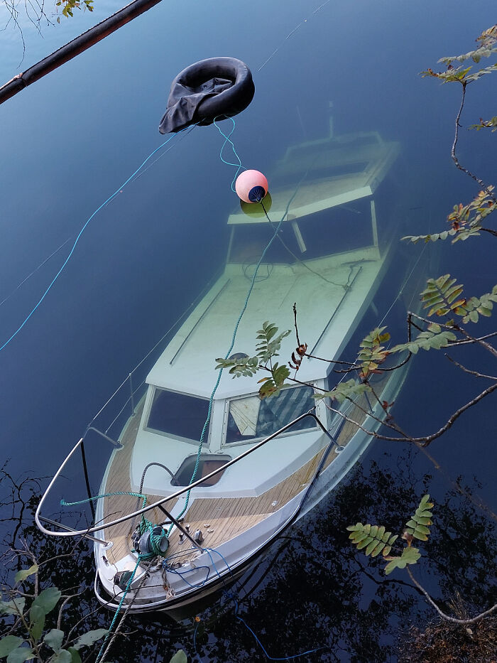 One Of My Neighbours Sold Their Boat House And Figured They'd Move Their Boat Somewhere Else. Technically, That’s What They Did, But They Didn't Get Very Far