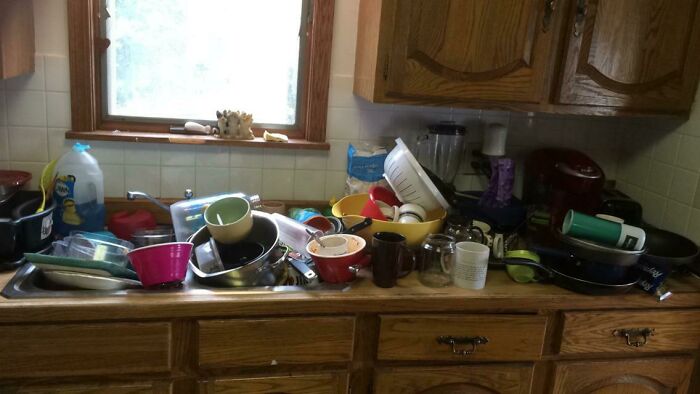 I Once Lived In Company-Provided Housing With Seven Other Women. I Don’t Think I Ever Saw An Empty Sink (Or Counter!) In The Four Months I Lived There