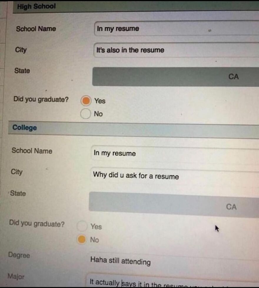 It. Is. In. My. Resume.