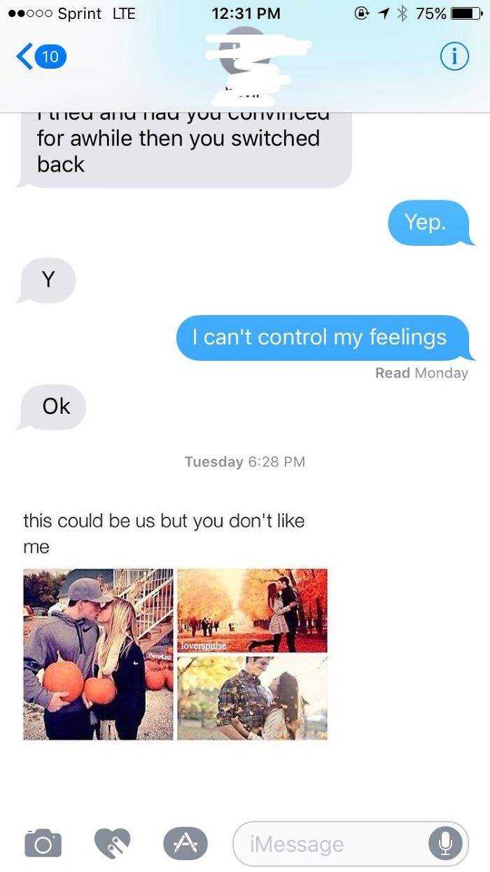 I Told Him I Wasn't Interested Months Ago. He Still Sends Me Random Texts Like This From Time To Time