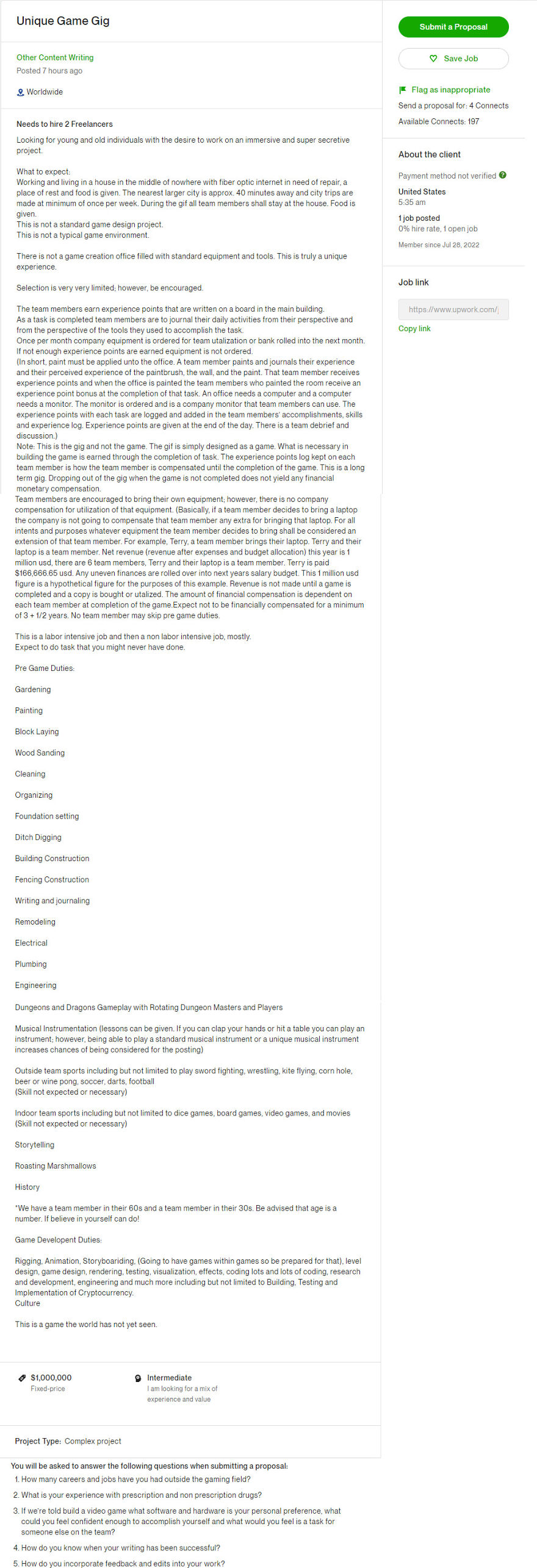 The Most Insane Job Posting I've Ever Seen