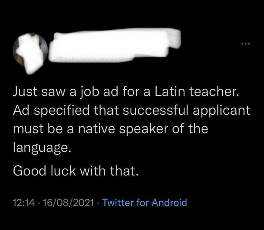 Native Latin Speaker Wanted