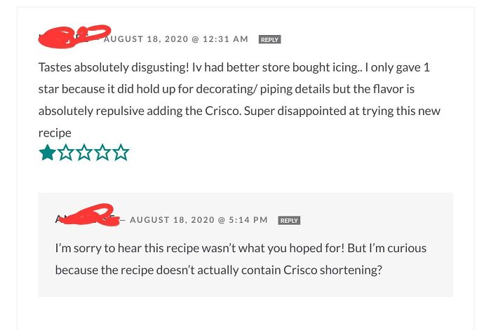 Used Crisco Instead Of Unsalted Butter 1 Star