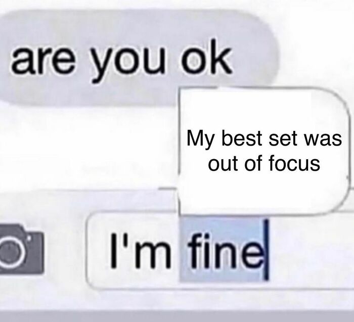 Autocorrect meme with text message "are you ok" and reply "I'm fine" altered humorously related to dance.