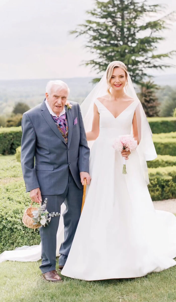 Bride Swaps Flower Girls For 'Flower Grandpa'