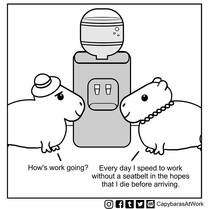 A Funny Comic About Capybaras In A Toxic Work Environment