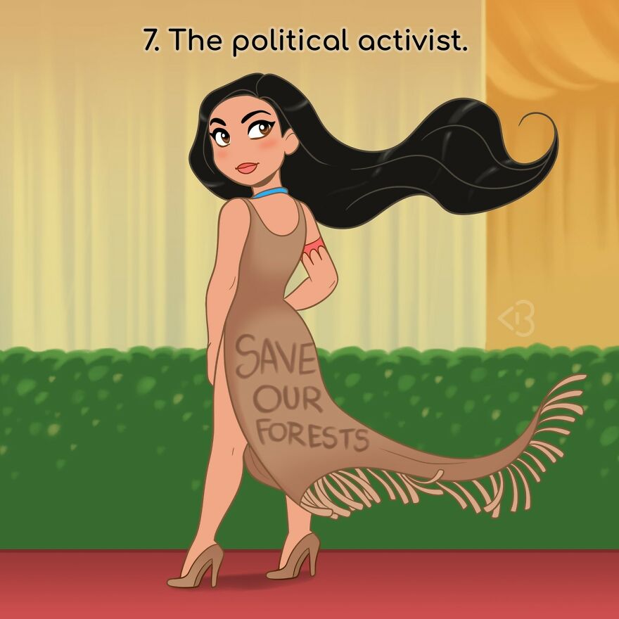 Artist Imagines In Fun Illustrations If Disney Princesses Went To The Met Gala