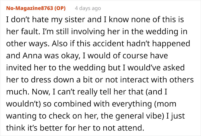 &ldquo;AITA For Uninviting My Mom From My Wedding?&rdquo;: Bride Doesn&rsquo;t Want Her Disabled Sister At Her Wedding, Causing Massive Rift In Family