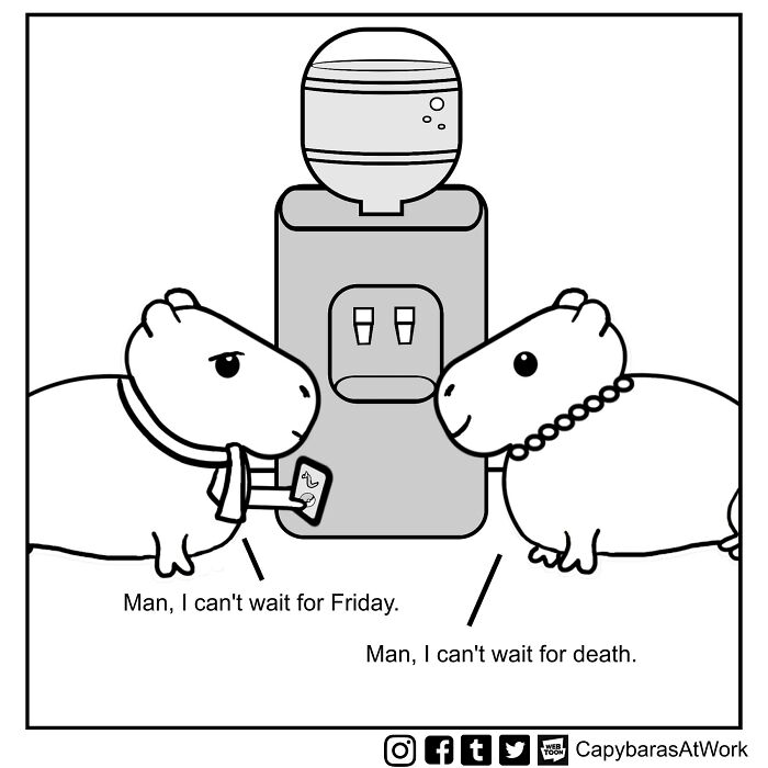A Funny Comic About Capybaras In A Toxic Work Environment
