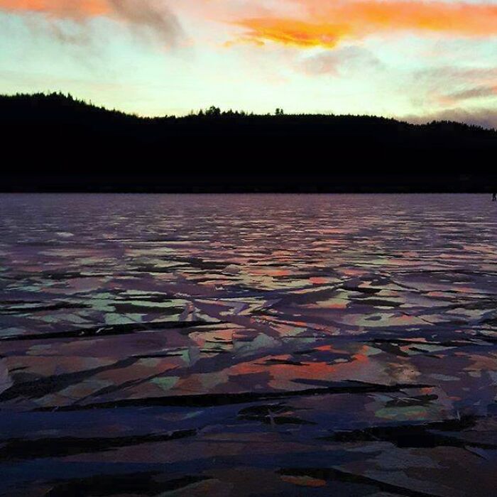 Extraña formación de hielo en Noruega