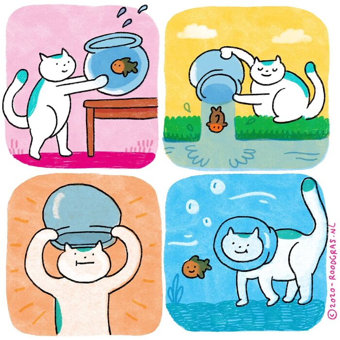 Artist Draws Cute Cat Comics And It Will Make Your Day (70 Pics)