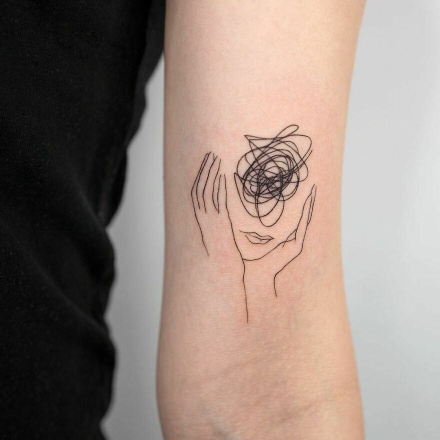 'Thinking' tattoo