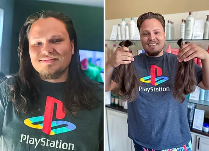 Before And After. I Donated 14 Inches To "Wigs For Kids"