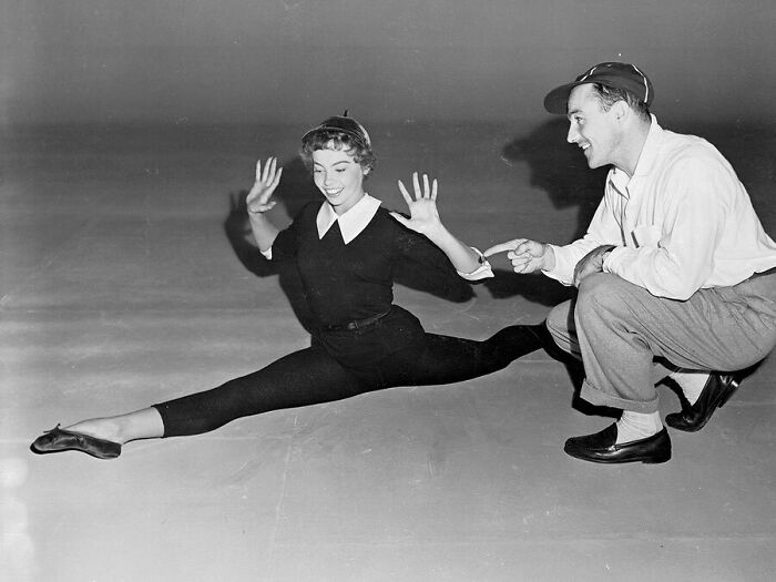Leslie Caron, Gene Kelly, And Director Vincent Minnelli Behind The Scenes Of An American In Paris, 1951