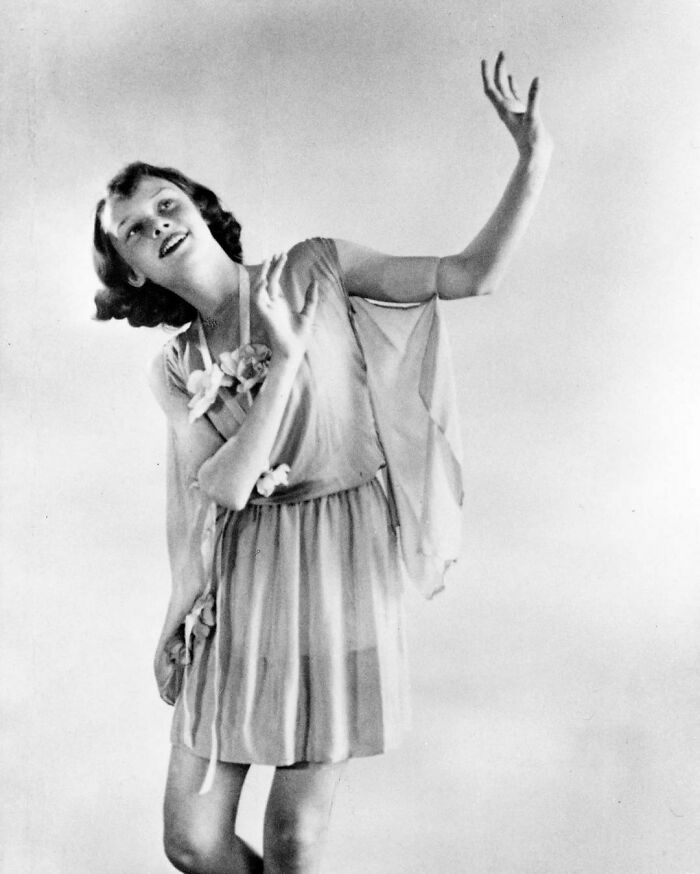 A 12-Year-Old Audrey Hepburn Posing For A Dance Portrait, 1942