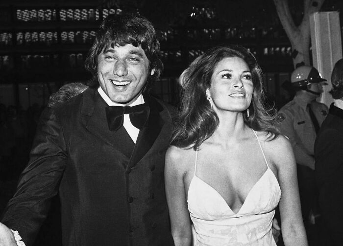 Joe Namath Escorting Raquel Welch To The 44th Academy Awards, 1972