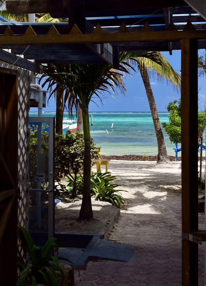 A Peak At The Beach And Turquoise Waters In San Pedro, Belize