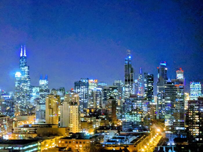 Windy City At Nighttime