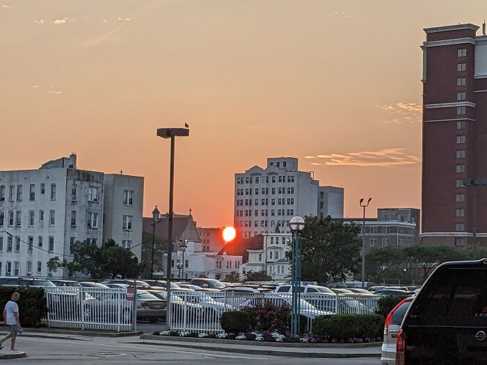 Sunset In Between The Buildings