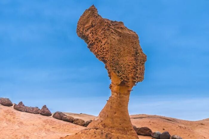 Queen's Head Mushroom Rock In Northern Taiwan
