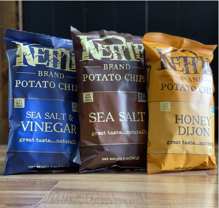 These Chips. As A Little Kid, I Always Used To Eat The Honey Dijon Ones, But I Ate So Many Of Them That I Actually Got Sick Of The Taste Lol. Now, The Salt And Vinegar Chips Are My Favourite. :)