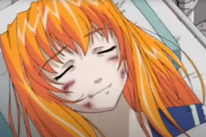 Excel lying and smiling from Excel Saga