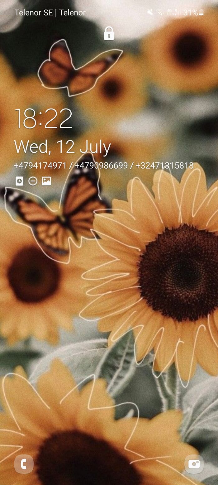 This Is My Lockscreen. I Chose It Cause It's Simple And Cute