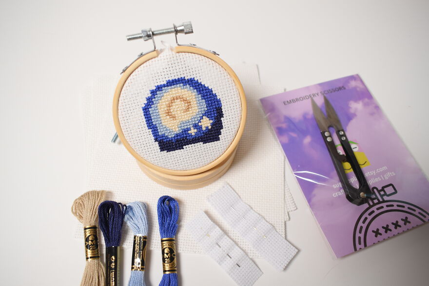 Tada.. I Just Made A New 3inch Cross Stitch Kit, It Is Animal Crossing Again, But How Can I Not Having A Fossil Kit.