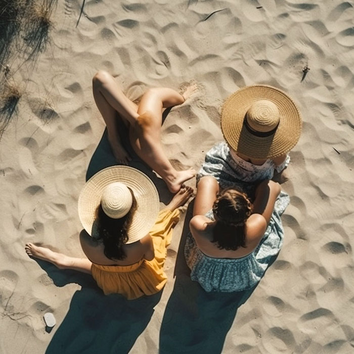 Pretty Girls Sunbathing