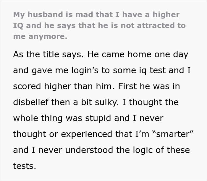 &ldquo;He Denied Everything&rdquo;: Woman Calls Out Husband&rsquo;s Cold Behavior After IQ Test Changes Him