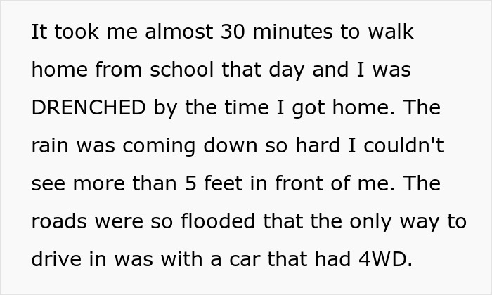 11 Y.O. Walks Home In A Hurricane After Dad Tells Him Off For Calling Sitter To Pick Him Up
