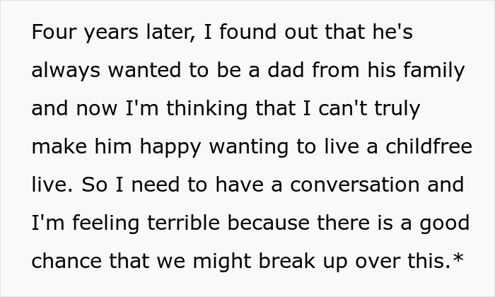 Folks Are Loving This Tale Of A GF Who Thought She’d Have To End Things With BF As He Wanted Kids Folks Are Loving This Tale Of A GF Who Thought She’d Have To End Things With BF As He Wanted Kids