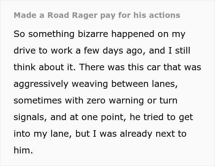 &ldquo;Made A Road Rager Pay For His Actions&rdquo;: Person Gets The Perfect Revenge