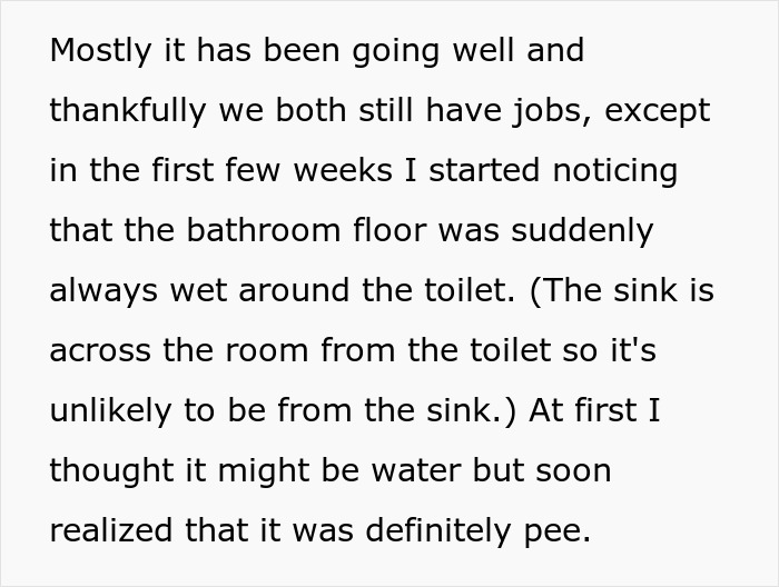 &ldquo;The Bathroom Floor Was Suddenly Always Wet&rdquo;: BF Keeps Missing The Toilet, GF Gets Resourceful