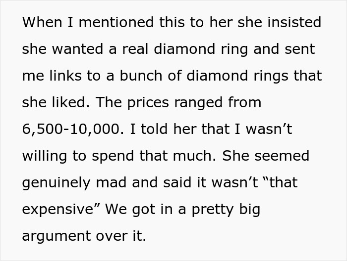 Guy Refuses To Spend $10k On An Engagement Ring, Gets A Reality Check Online