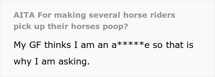 Entitled Horse Rider Made To Literally Scoop Horse Dung Into Her Backpack After Being Caught By Landowner