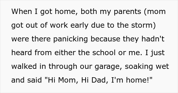 11 Y.O. Walks Home In A Hurricane After Dad Tells Him Off For Calling Sitter To Pick Him Up