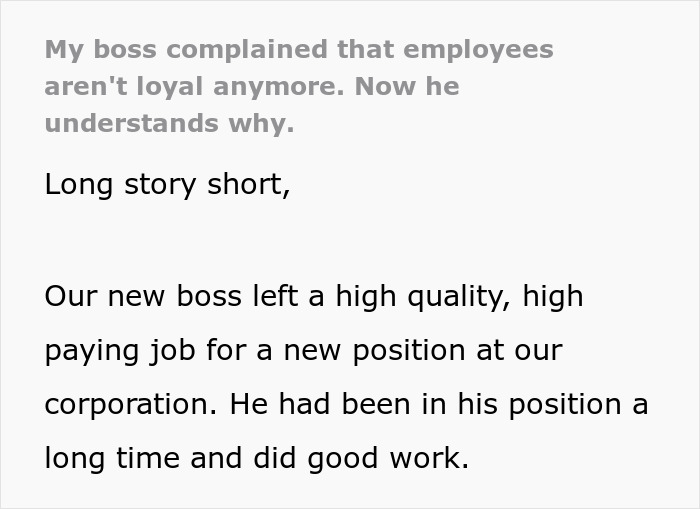 Boss Complains Of Disloyal Staff, Realizes The Reason When He Gets Laid Off Himself Boss Complains Of Disloyal Staff, Realizes The Reason When He Gets Laid Off Himself