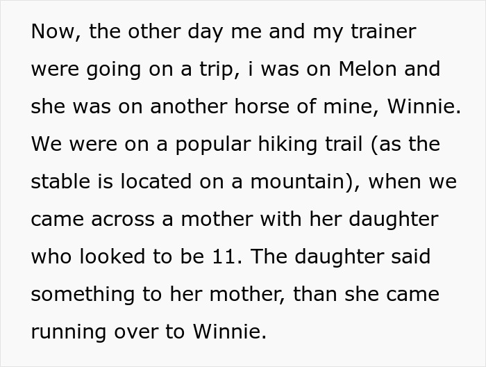 Karen Mom With Big Entitlement Energy Begs Horse Owner To Let Her 11 Y.O. Ride A Dangerous Horse Karen Mom With Big Entitlement Energy Begs Horse Owner To Let Her 11 Y.O. Ride A Dangerous Horse
