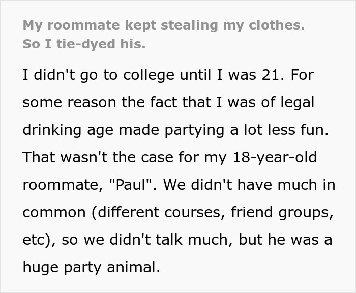 Guy Dyed Roommate's Expensive White Shirts With Vivid Colors To Teach Him A Lesson About &ldquo;Borrowing&rdquo;