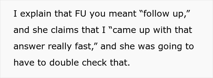 “She Doesn’t Know Basic Corporate Acronyms”: Oblivious Supervisor Reprimands Employee “She Doesn’t Know Basic Corporate Acronyms”: Oblivious Supervisor Reprimands Employee