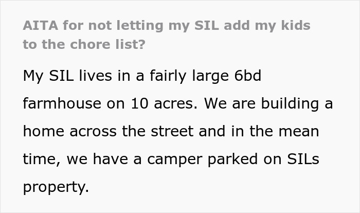 Woman Demands SIL&rsquo;s Kids Do Chores Around The House They Don&rsquo;t Even Live In, Drama Ensues