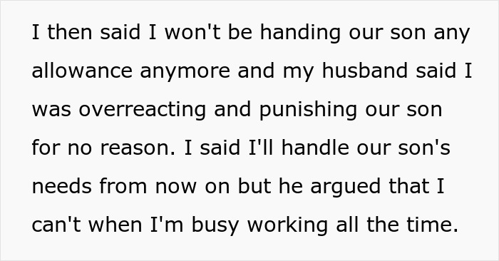 &ldquo;AITA For No Longer Handing My Son His Allowance After I Found Out My Husband&rsquo;s Been Taking It?&rdquo;