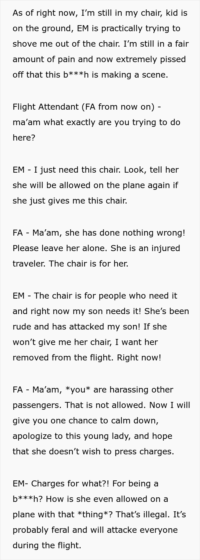 “I Just Need You Out Of The Chair”: Entitled Mother Harasses A Traveler In A Wheelchair “I Just Need You Out Of The Chair”: Entitled Mother Harasses A Traveler In A Wheelchair