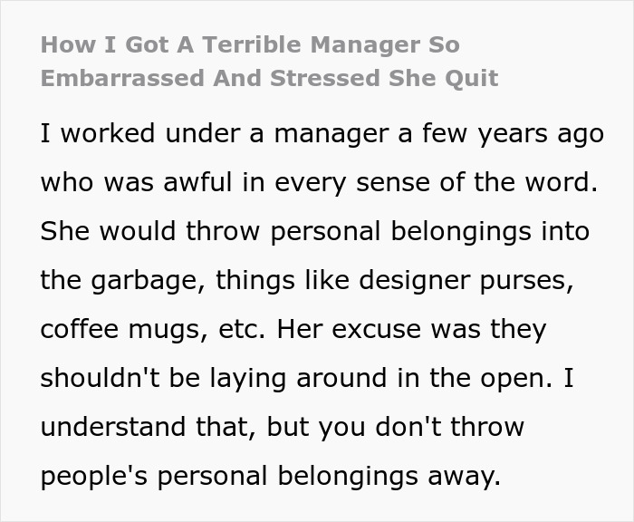 "She Quit Three Days Later": Employee's Clever Tactics Lead To Manager's Humiliating Resignation