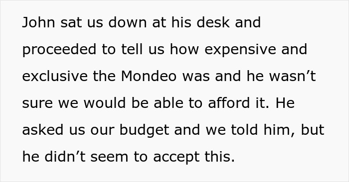 Salesperson Assumed A Customer Couldn&rsquo;t Afford A Car Which Came Back At Him In The Form Of A Pic